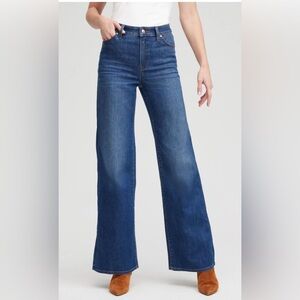 Chico’s High Rise Wide Leg Indigo Blue Jeans Size 3R 16